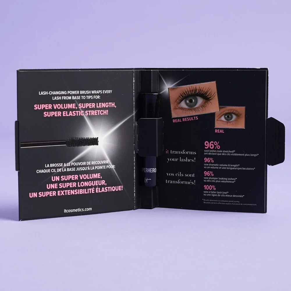 IT COSMETICS Superhero Volumizing Mascara Black .17‎ oz Deluxe Travel Size NWT